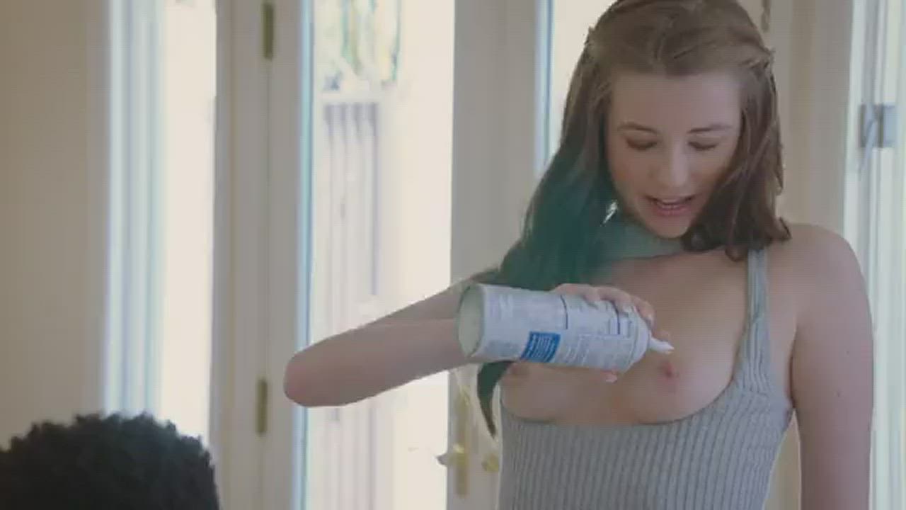 BBC Hardcore Nipples Petite Pornstar White Girl gif