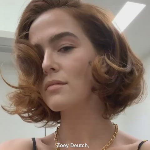 brunette celebrity zoey deutch gif