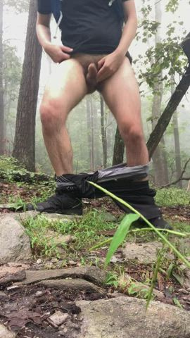 big balls big dick jerk off outdoor public gif