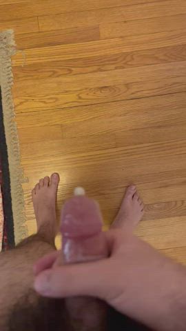 cock condom cum gay jerk off masturbating solo gif