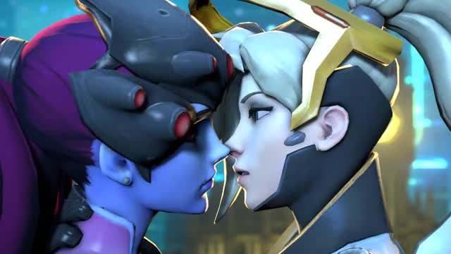 Simple sensuality between Widowmaker &amp; Mercy (Aldaril) [Overwatch] crosspost