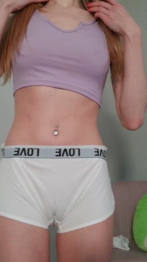 White shorts are the best for showing off my camel toe