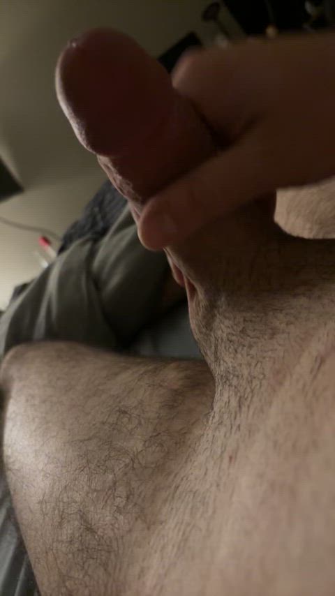 big dick cock jerk off thick cock precum gif