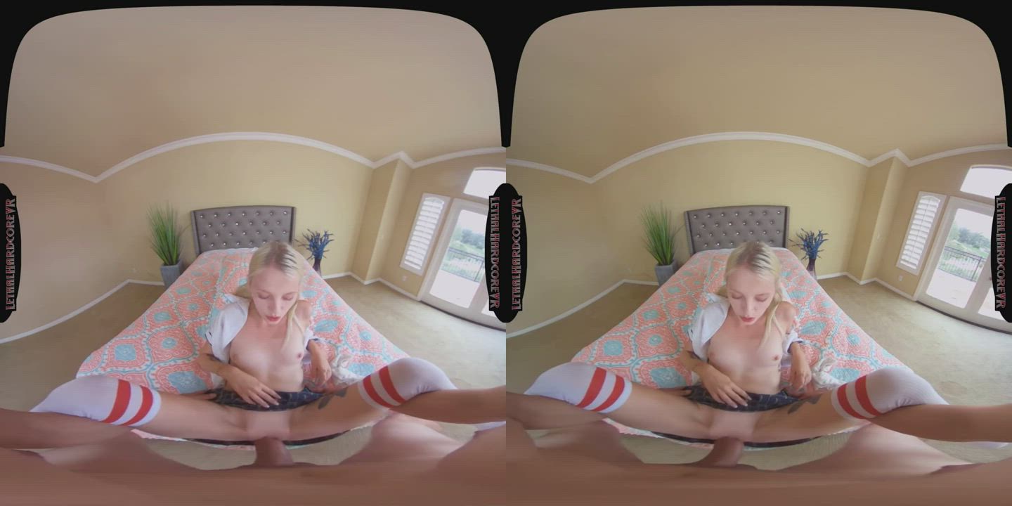 Blonde Missionary VR gif