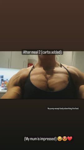 bodybuilder muscles muscular girl gif