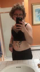 amateur bathroom boobs bra flashing mtf public trans gif