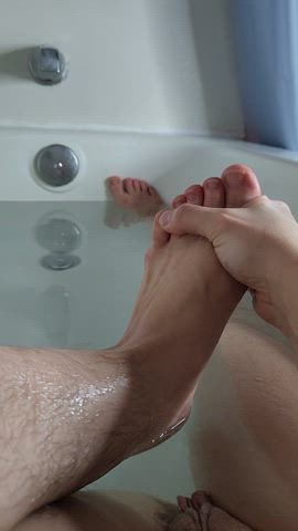 Took a bath and gave myself a foot massage