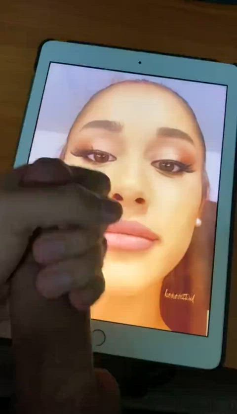 ariana grande celebrity cock cum tribute gif