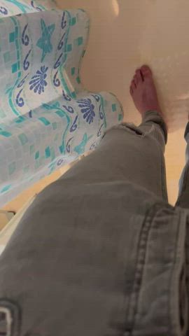 Cock Jeans Pee Peeing Piss Pissing Wet gif