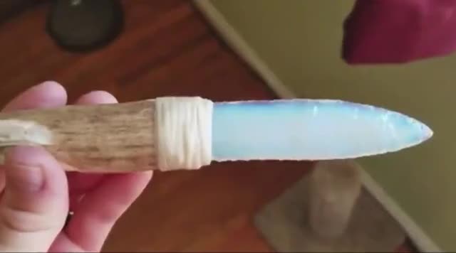 Beautiful opaline knife