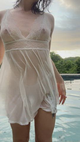 petite pool see through clothing tease gif