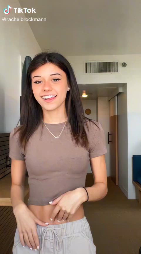 brunette cum cumshot deepthroat jerk off tease teen tight tiktok tits gif