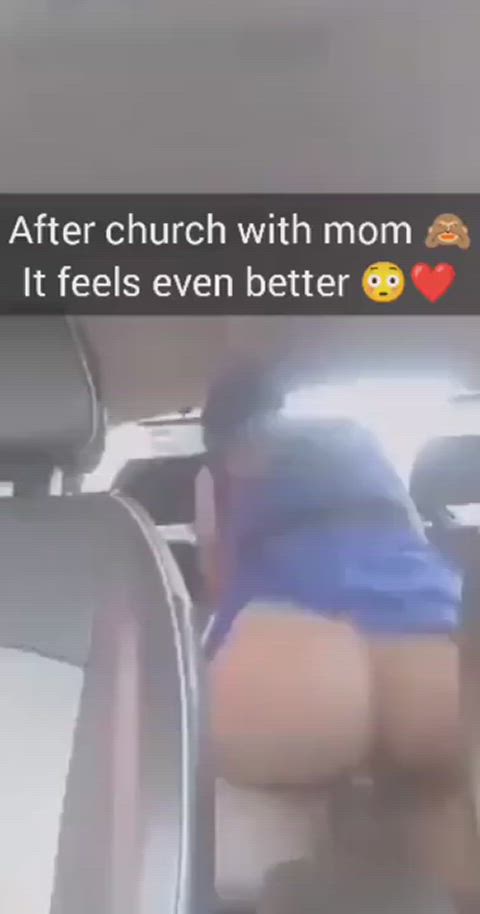 ass bouncing caption car sex cowgirl mom riding son gif