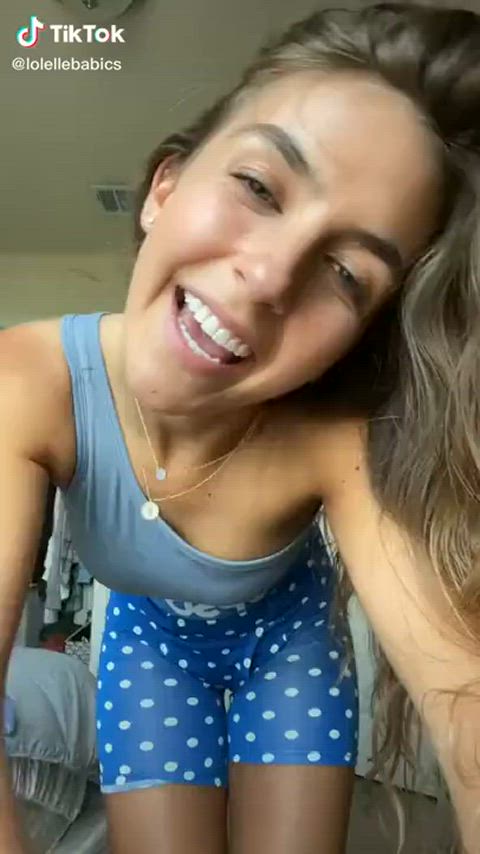 amateur boobs booty cute girls pretty tease teasing teen tiktok gif