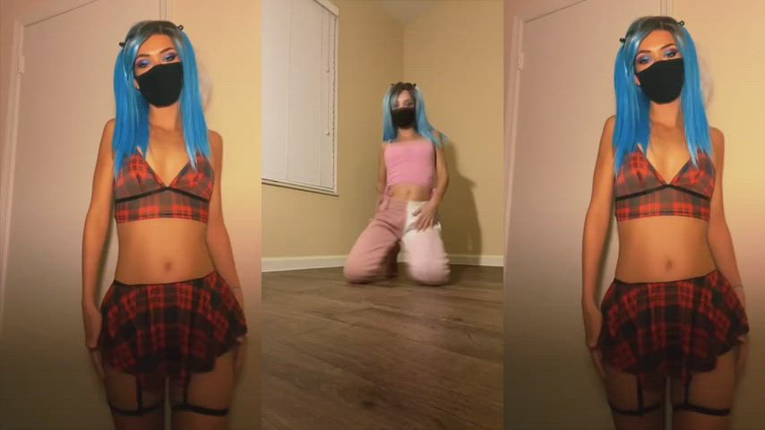 cosplay dancing non-nude pmv tease tiktok gif