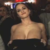 Gif - Public Flashing Big Tits