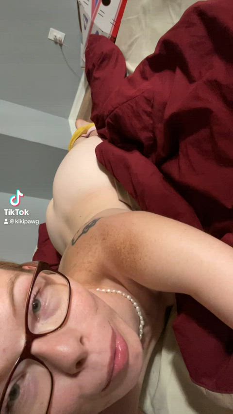 blonde blue eyes cute nude tiktok gif