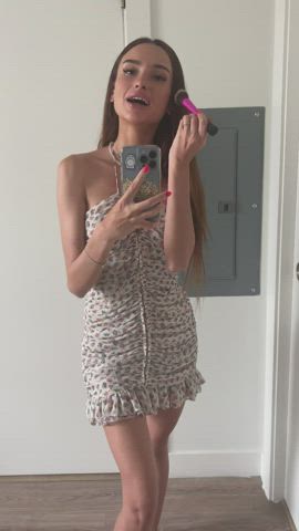 brunette naked selfie gif