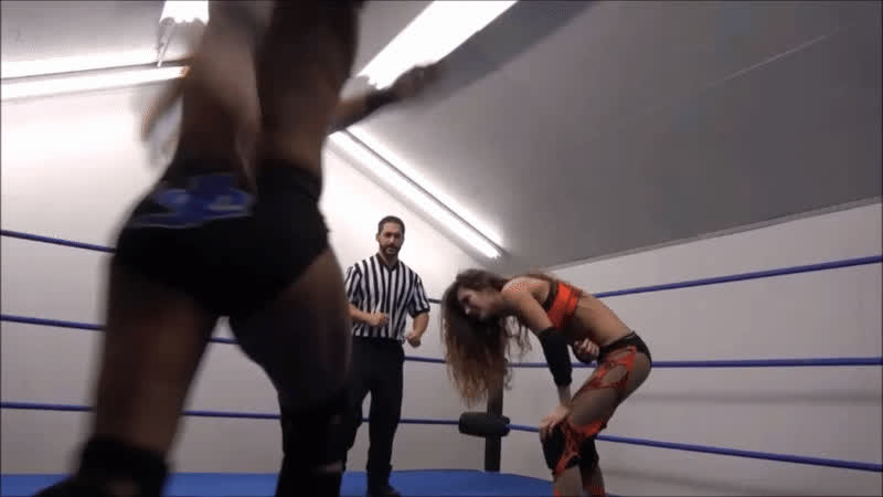 brunette white girl wrestling gif