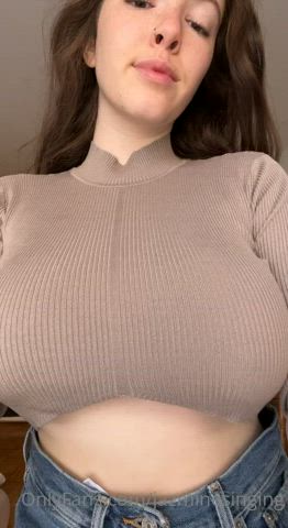 big tits sensual white girl gif