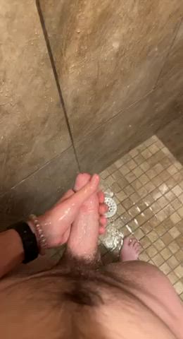 penis shower wet gif