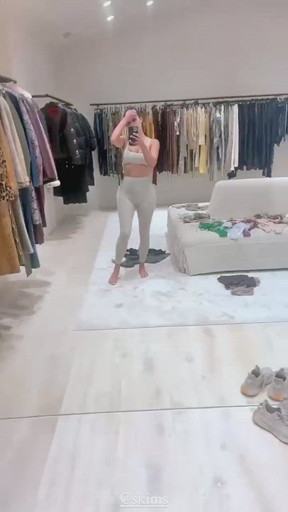 Cleavage Kim Kardashian Spandex gif