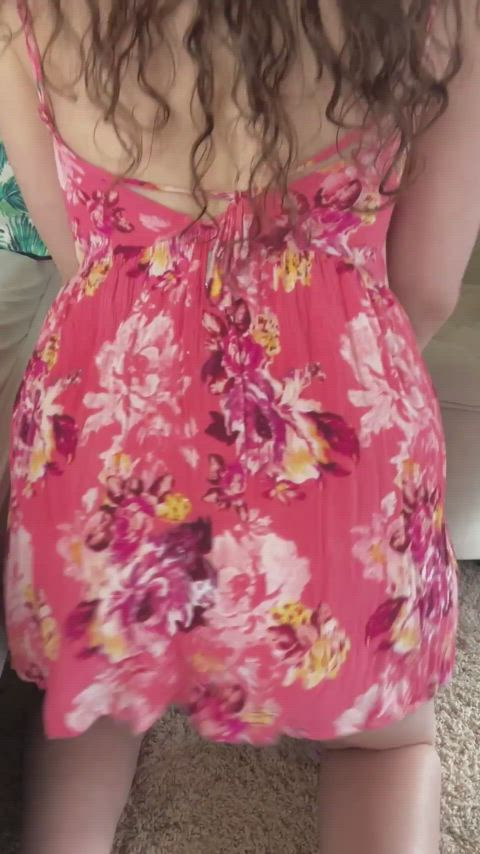 it's sundress season so here's a peek up mine 😇 [f]