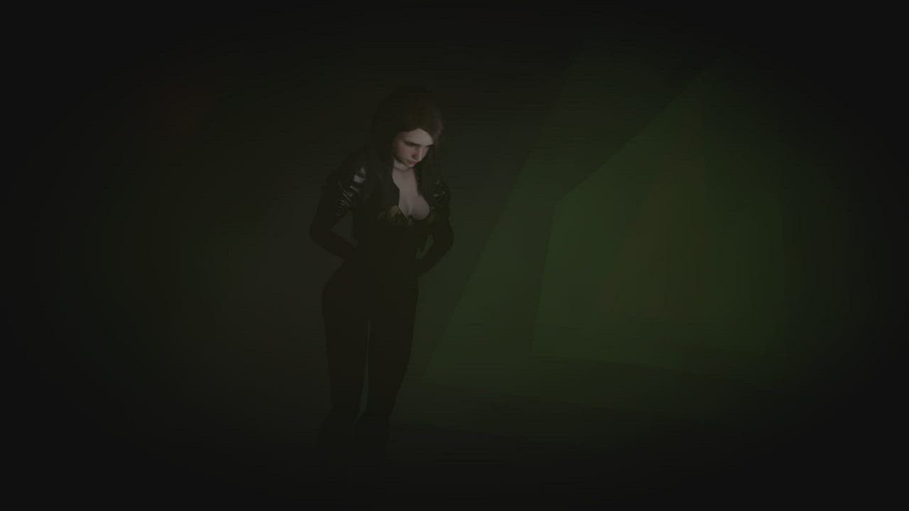 3D Catsuit Swimming Pool gif