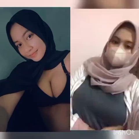 asian big tits hijab indonesian malaysian muslim solo gif