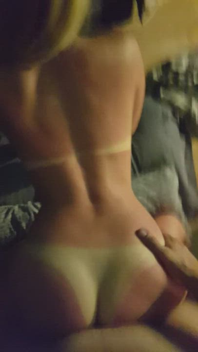 Amateur Babe Big Ass Blonde Doggystyle POV Tanlines gif