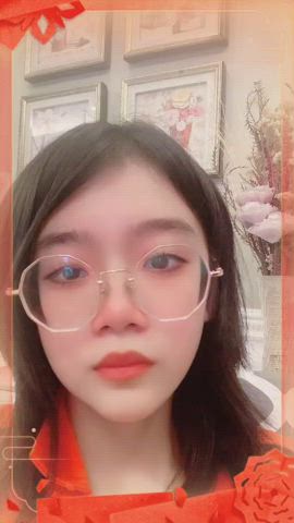 18 years old ahegao asian cute filipina glasses pinay teen gif