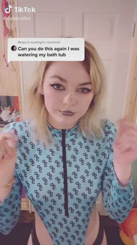 Ahegao Eye Contact Handjob Short Hair Tease Teen TikTok Tongue Fetish gif