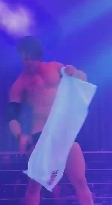 Gay Stripper Teasing Towel gif