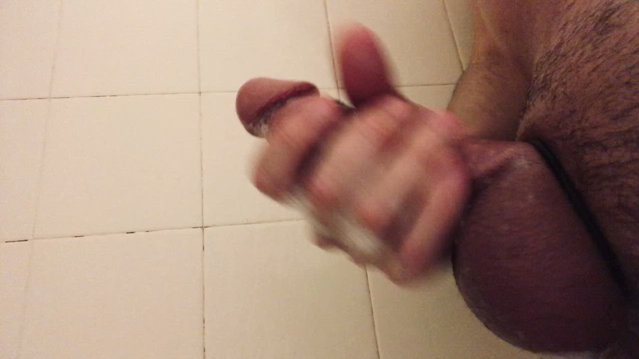 First time trying a cock ring to jerk off. Felt amazing.