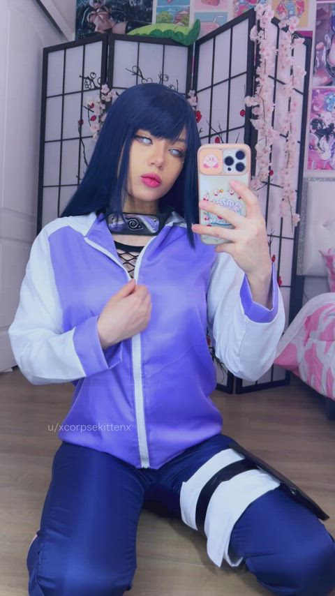 anime asian big tits boobs cosplay cute egirl naruto solo tiktok gif