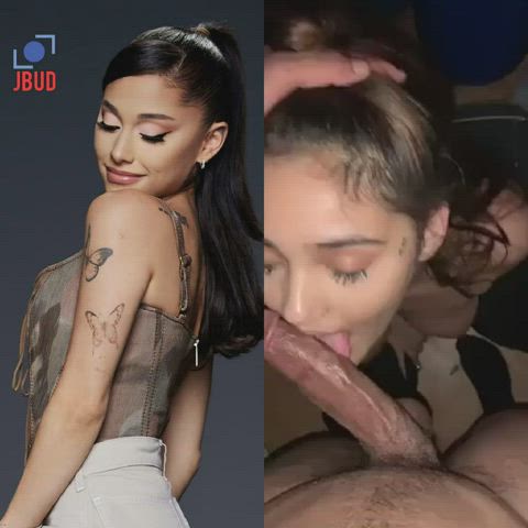 ariana grande babecock blowjob celebrity fantasy gif