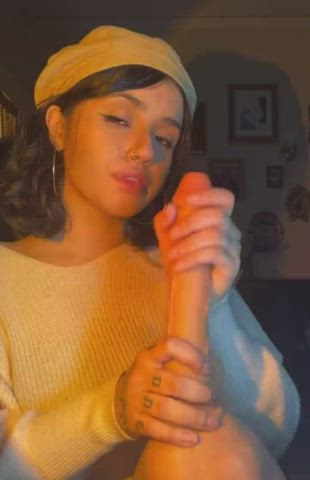 cute dildo jerk off gif