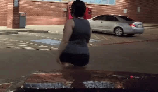 Big Ass Booty Jiggling Panties Pawg Public Short Hair Thick Thighs gif