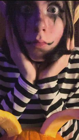 emo goth halloween trans woman gif