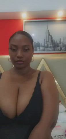 bbw big tits bouncing tits camgirl curvy ebony latina gif