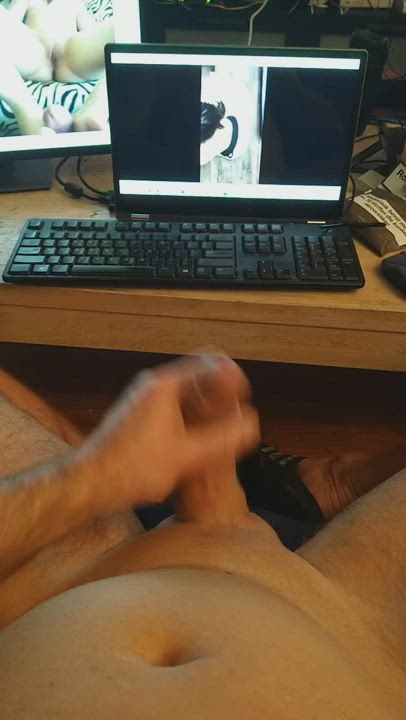 Big Dick Cum Cumshot Daddy Jerk Off gif