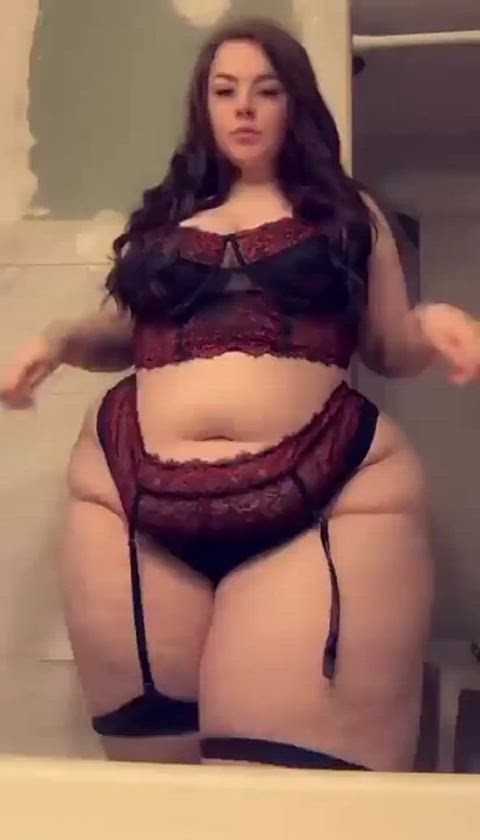 big ass lingerie bbw gif
