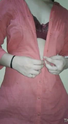 Bra Girlfriend Indian Small Tits Stripping gif