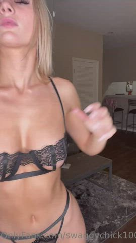 bouncing bouncing tits lingerie gif