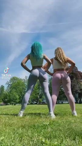 big ass dancing leggings pawg twerking gif