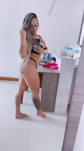 blonde body boobs brazilian bubble butt goddess lingerie pornstar tattoo tease gif