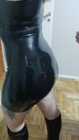 fetish latex rubbing gif