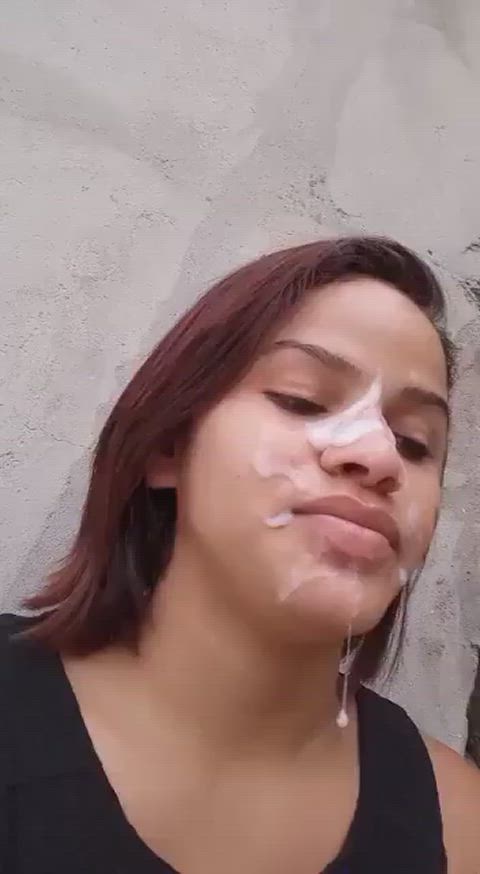 amateur brazilian cum facial cumslut gif