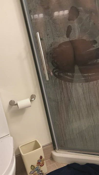 Curvy Model Shower Tease Thick gif