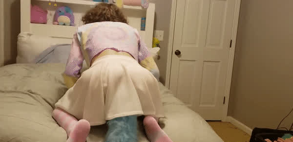 butt plug cock femboy first time jerk off sissy tail plug twink upskirt gif